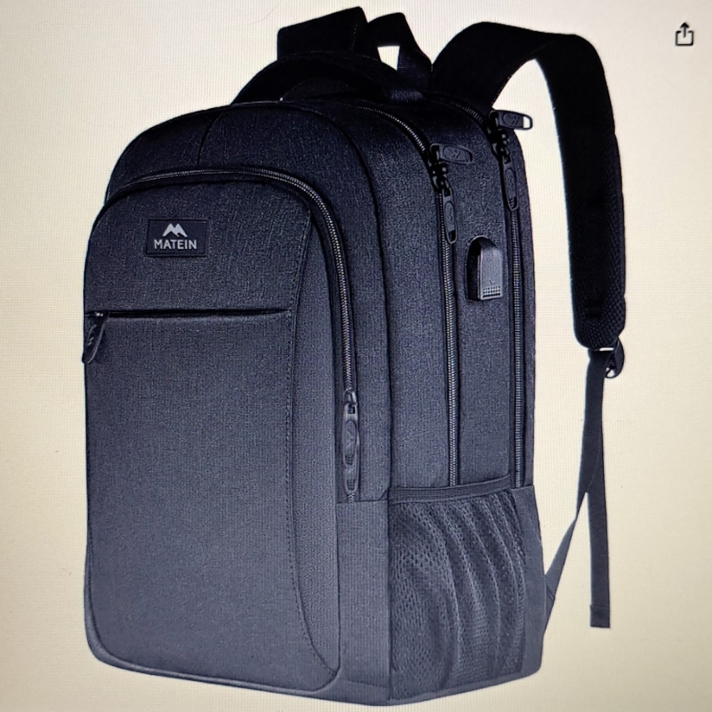 MATEIN laptop backpack Black NWT